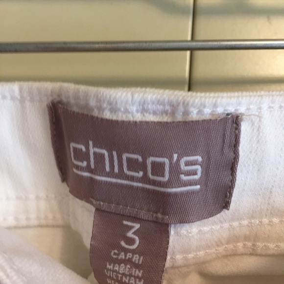 Chico’s 3 White Denim Jean Capri - Picture 7 of 10